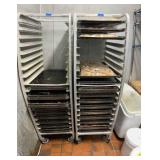 CCS067 Two Rolling Carts With Trays  CCS067 Two Rolling Carts With Trays