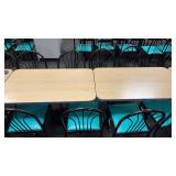 CCS077 - Eight chairs and two small tables  CCS077 - Eight chairs and two small tables