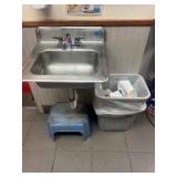CCS151 Sink With Stool And Trash Can CCS151 Sink With Stool And Trash Can
