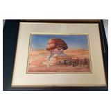 KFE003-Rare Circa 1925 Yoshida Hiroshi Original Woodblock Print “The Sphinx