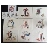 KFE014 -Collection of “Four Seasons” Embossed Norman Rockwell Prints