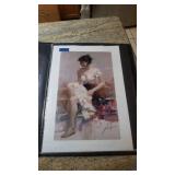 KFE058- Pino Daeni "White Lace" Giclee Hand Signed Limited Edition Numbered art 1/500