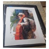 KFE060- Pino "The Red Viola" Giclee on Canvas Hand Signed 1/500 With COA
