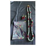 HKM008 - 18” Jade/Berry Red Beaded Necklace With Earrings HKM008 - 18” Jade/Berry Red Beaded Necklace With Earrings
