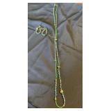 HKM017 - 20” Blue/Green Beaded Necklace With Earrings  HKM017 - 20” Blue/Green Beaded Necklace With Earrings