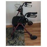 HKM030 - Red Walker with Wheels - Has a Seat w/Storage Too HKM030 - Red Walker with Wheels - Has a Seat w/Storage Too