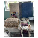 HKM062 - Sewing Circle! Threads, Sewing Basket, Measurement Boards & More! HKM062 - Sewing Circle! Threads, Sewing Basket, Measurement Boards & More!