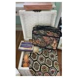HKM063 - A Knitter’s Delight! Lots Of Yarn, Knitting Needles, Totes, & A Beautiful Wicker Hamper ! HKM063 - A Knitter’s Delight! Lots Of Yarn, Knitting Needles, Totes, & A Beautiful Wicker Hamper !