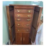 HKM065 - Beautiful Wooden Jewelry Armoire HKM065 - Beautiful Wooden Jewelry Armoire