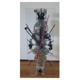 HKM083- Z Gallerie Quartz Oblong Gear Wall Clock  HKM083- Z Gallerie Quartz Oblong Gear Wall Clock