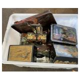 KSG086 - Vintage Lacquer Ware Jewelry Boxes & Tray KSG086 - Vintage Lacquer Ware Jewelry Boxes & Tray
