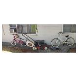 KSG087 Must Read: Two Bikes, Bike Accs And A Toro Lawnmower KSG087 Must Read: Two Bikes, Bike Accs And A Toro Lawnmower
