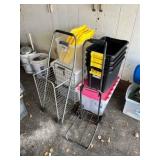 KSG099 8 Storage Bins And 2 Metal Carts KSG099 8 Storage Bins And 2 Metal Carts