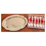 KAS023 - Silver Plated Spoons and Aluminum Plate