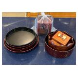 KAS036- Koa Bowl, Lacquerware Trays And More 