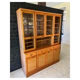 KAS048- Two Piece Wooden And Glass Cabinet