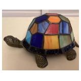 CMS052 Tiffany Style Multi-Colored Stained Glass Turtle Table Lamp New