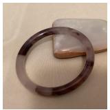 CMS084 Violet Jade Bangle Bracelet New