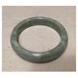 CMS087 Green Marbled Jade Bangle Bracelet New