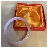 CMS093 Light Pink Jade Bangle Bracelet New