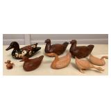 CMS110 Carved Wooden Duck Collection 