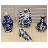 CMS114 Blue & White Asian Inspired Ceramic Home Decor