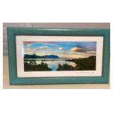 CMS128 Framed Scenic Art Photo Picture “Kahalu’u Fish Pond At Dusk” By Estelle Joeng