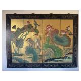 AAA007 Four Piece Lacquer Wood Chinese Panel Art