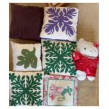 AAA017 7 Hawaiian Quilt Print Throw Pillow Set