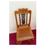 AAA031 Antique Carved Wood Chair 