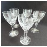 AAA047 - Antique Crystal Wine Glasses (5)
