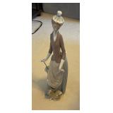 AAA072 Lladró "Woman With Dog" Sculpture