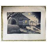 AAA094 Ohno Bakufu "Farmer and Mule" Woodblock Print