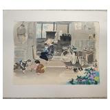 AAA100 - Sanzo Wada "A Farm House" First Edition Block Print