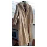 AAA104 - Vintage Full Length Dyed Sheered Rabbit Fur Coat by Furs by Max, San Francisco