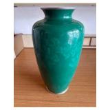 AAA113 Ceramic Jade Green Cloisonné vase