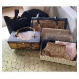 AAA131 - Japanese Wooden Box Purse & More Vintage!