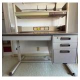 AAA148 Rare Vintage Okamura Desk With Built In Light 