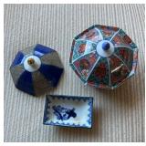 AAA238 - Japanese Vintage Porcelain Pot And Serving Dish