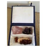 AAA252- Mixed Crystal Set Rose Quartz, and Geodes Clusters