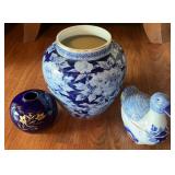 NFF013- Vintage Ceramic Duck & Two Japanese Vases