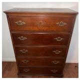 NFF043 Beautiful Five Drawer Wooden Dresser