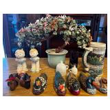 NFF048 - Vintage Collectibles - Duck Figurines, Jade-Like Tree & More