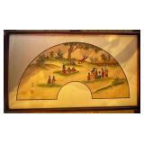 NFF058 - Framed Watercolor Asian Fan Art
