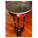 NFF080 - Dark Green Marble Top End Table