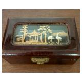 NFF083 Vintage Chinese Lacquer Jewelry Box