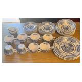 NFF099- Nikko Japan Double Phoenix Teacups And Dishes