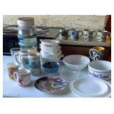 NFF112- Retro 1970’s Mugs Corning Ware & Misc Plates 