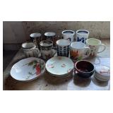 NFF113 - Assorted Asian Plates & Bowl , Tea Cups, & Mugs 