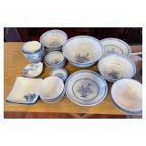 NFF114 - “Rice Pattern” Dinnerware & Other Assorted Asian Dishes 